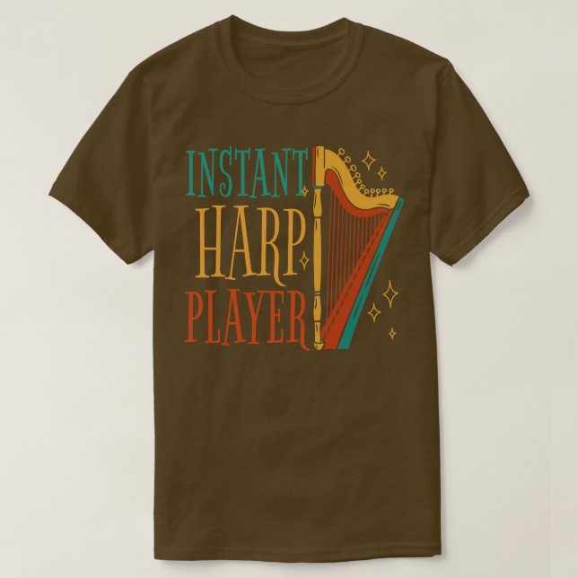 Camiseta Inspira de Música Harp Player Instantâneo (Frente do Design)