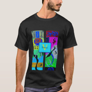 Camiseta Inspiração Abstrato de Moda Amarela de Matisse