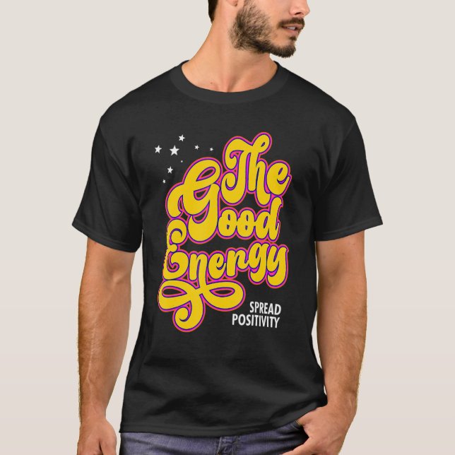 Camiseta Inspiração Da Boa Positividade De Espalhamento De  (Frente)