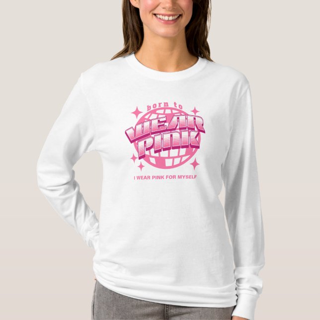 Camiseta Inspiração de Friso Rosa de Luz do Cancer da Mama (Frente)