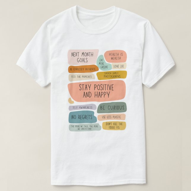 Camiseta Inspiração de metas do próximo mês (Frente do Design)