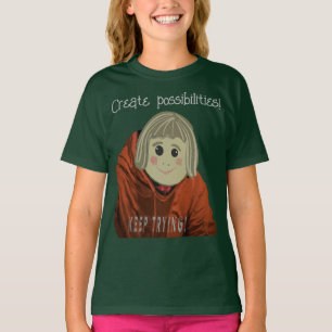 Camiseta Inspiração de Rosto Simples Com Possibilidades