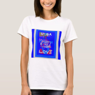Camiseta Inspiração EUA: Somos Mais Fortes Juntos Com Amor