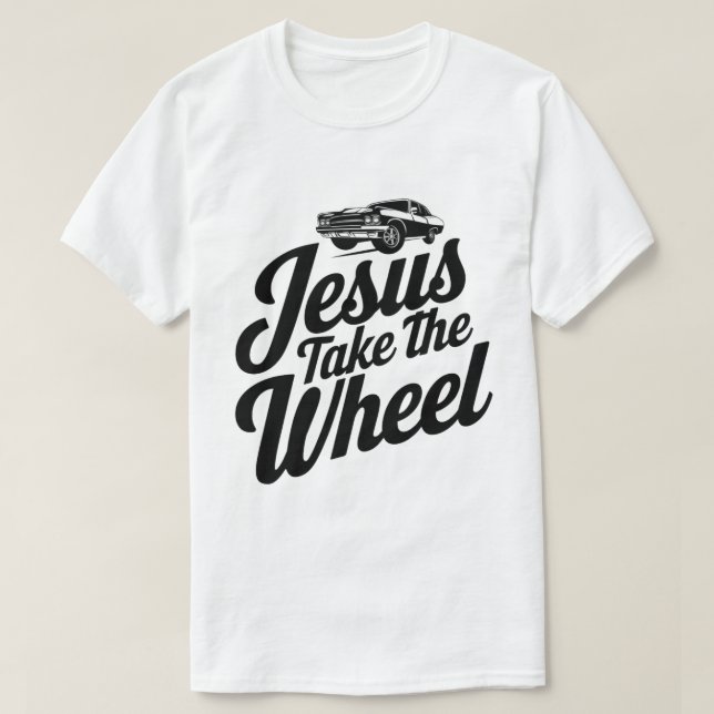 Camiseta Inspiração "Jesus pegue a roda" (Frente do Design)