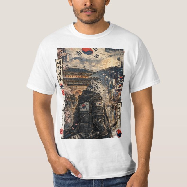 Camiseta Inspirado na Coreia do Sul (Frente)