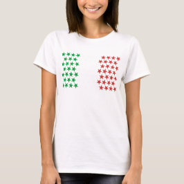 Camiseta Inspirado pela bandeira italiana. Edição das