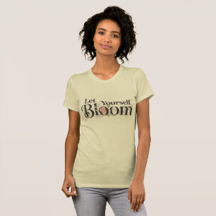 Camiseta Inspirador Deixe-se Florescer Rosa Floral