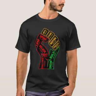 Camiseta Inspirador Líderes Negros Prendam História Preta