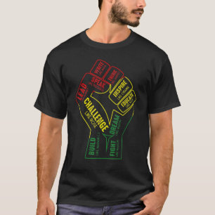 Camiseta Inspirador Líderes Pretos, Punho de Energia Preto