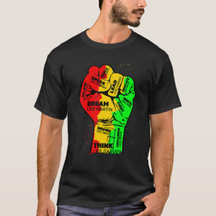 Camiseta Inspirador Líderes Pretos, Punho de Energia Preto