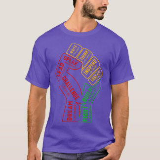 Camiseta Inspirador Líderes Pretos, Punho de Energia Preto