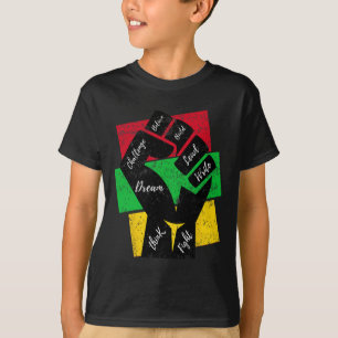 Camiseta Inspirador Líderes Pretos, Punho Preto na Mão de A
