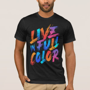 Camiseta Inspirador Viva em Cores Intensas