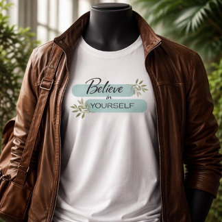 Camiseta Inspiradora 'Acredite em Si Mesmo'