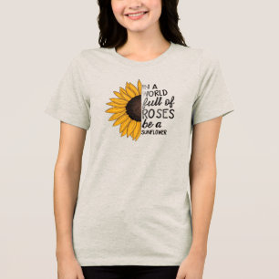 Camiseta Inspiradora com Citação de Girassol