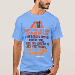 Camiseta Inspiradora com Citação de Obama - A Muda