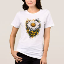 Camiseta Inspiradora Flor de Margarida Escolha a A