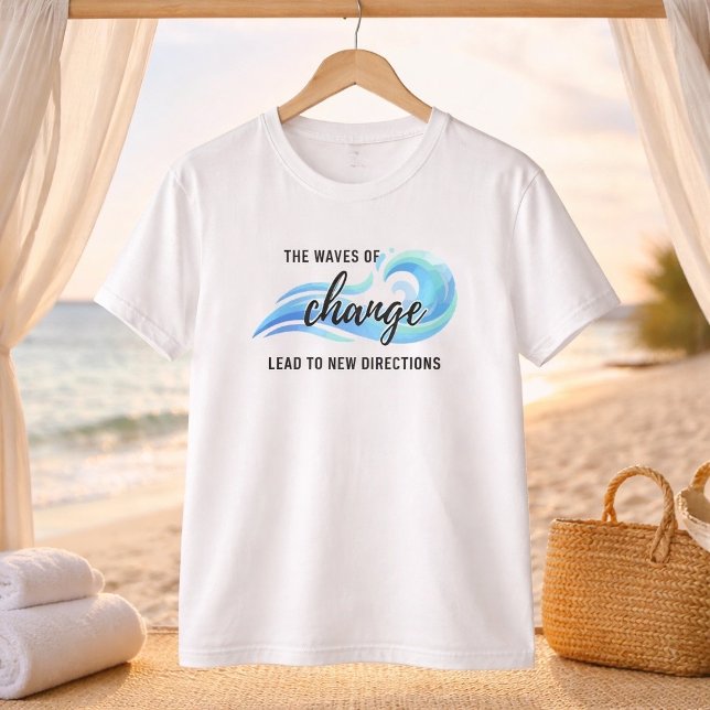 Camiseta Inspiradora Ondas de Mudança (Criador carregado)