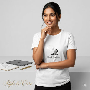 Camiseta Inspiradora Para Meninas Com Slogan Think