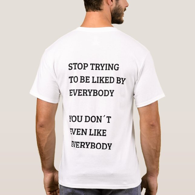 camiseta inspiradora pare de tentar (Verso)