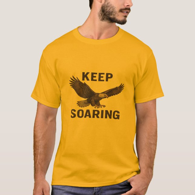 Camiseta Inspirational Eagle T-Shirt Design – Keep Soaring  (Frente)