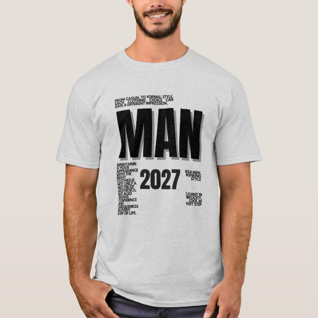 Camiseta Inspirational Fashion Statement Typography Art (Frente)