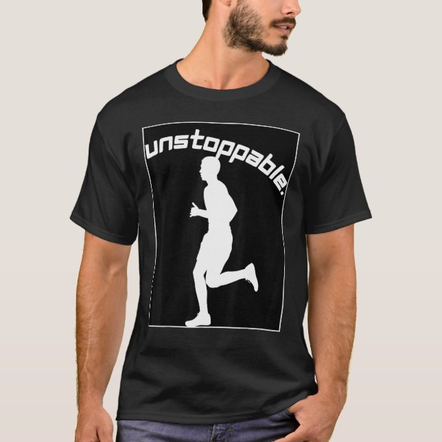 Camiseta Inspirational Graphic for Runners Unstoppable Work (Frente)