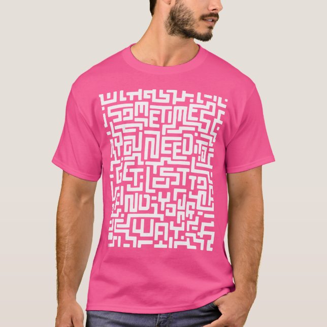 Camiseta Inspirational Maze Motivational Labyrinth Optical  (Frente)
