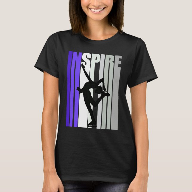 Camiseta Inspirational Motivational Ice Skating Instructor  (Frente)
