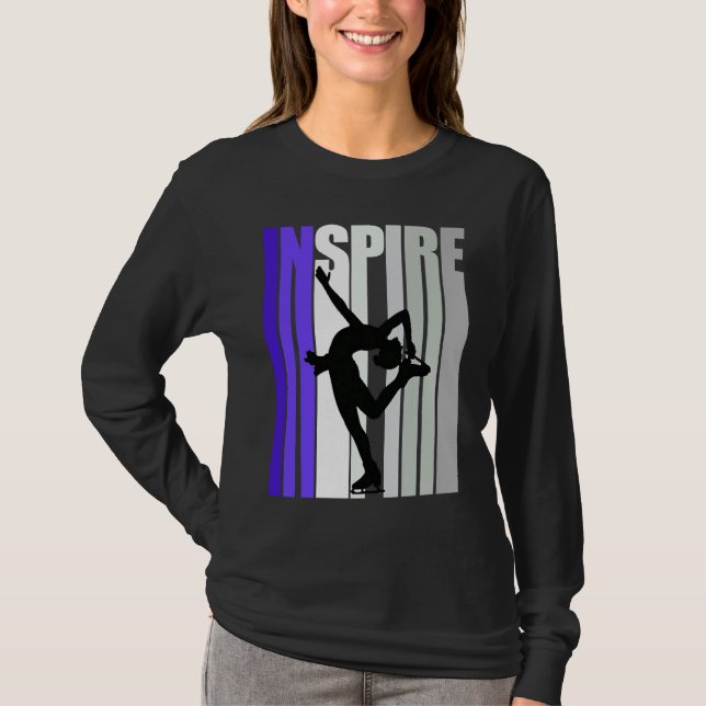 Camiseta Inspirational Motivational Ice Skating Instructor  (Frente)