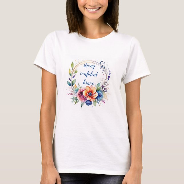 Camiseta Inspirational White T‑Shirt for Women (Frente)
