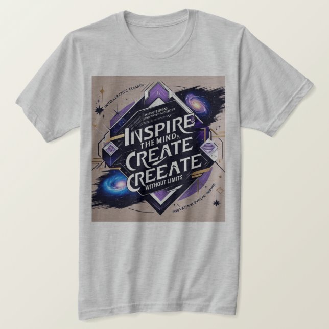 Camiseta Inspire a mente, Crie sem limites (Frente do Design)