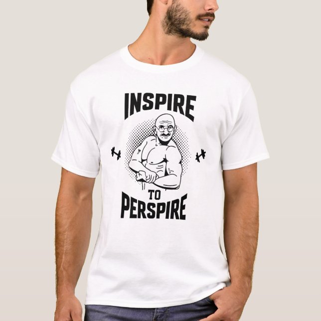 Camiseta inspire a perspire, malhação (Frente)