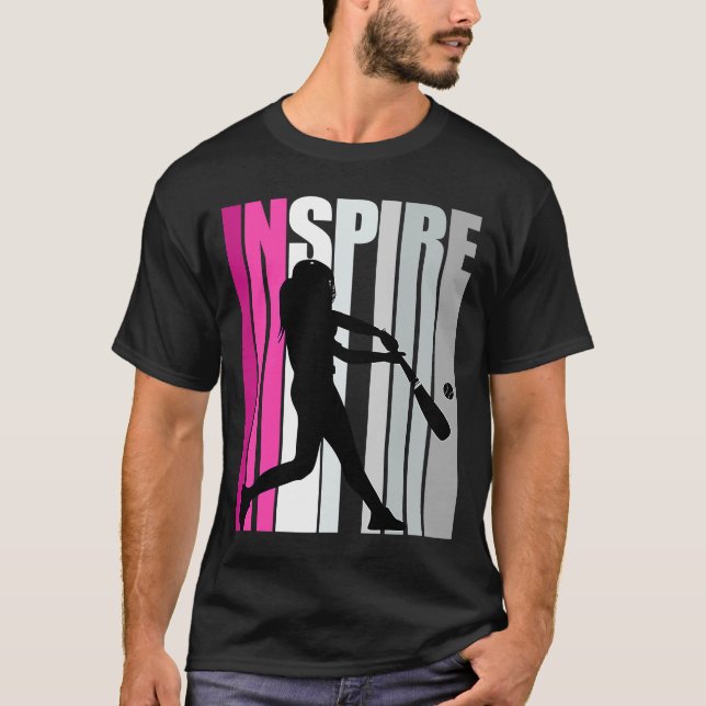 Camiseta Inspire Baseball Birthday Kicking Kick Silhout (Frente)