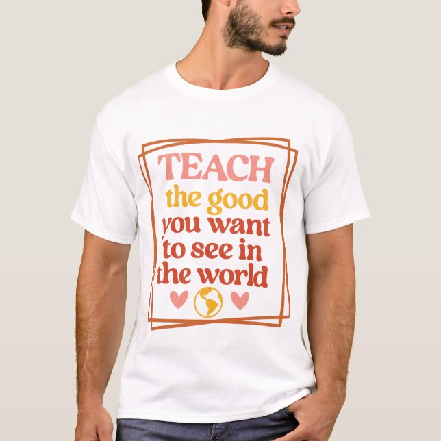 Camiseta Inspire Cotação Para O Teacher T-Shirt (Frente)