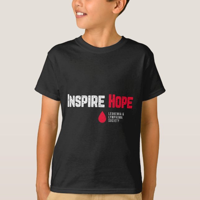 Camiseta Inspire Hope Leucemia E Linfoma Sociedade Sangue C (Frente)