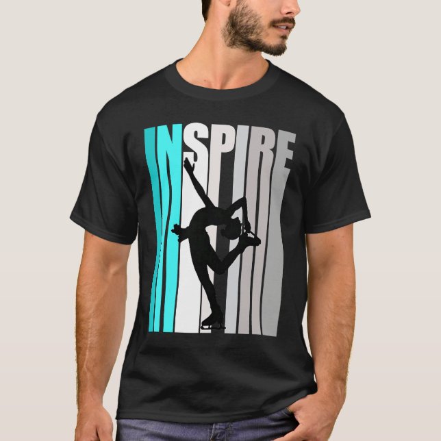 Camiseta Inspire Ice Skating Girl Season Instructor Ice Ska (Frente)