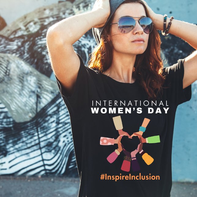 Camiseta Inspire Inclusion International Women Day (Criador carregado)