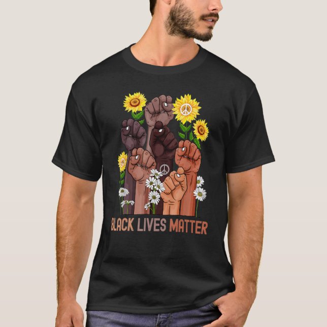 Camiseta Inspiring Black Leaders Power Fist Hand Black Hist (Frente)