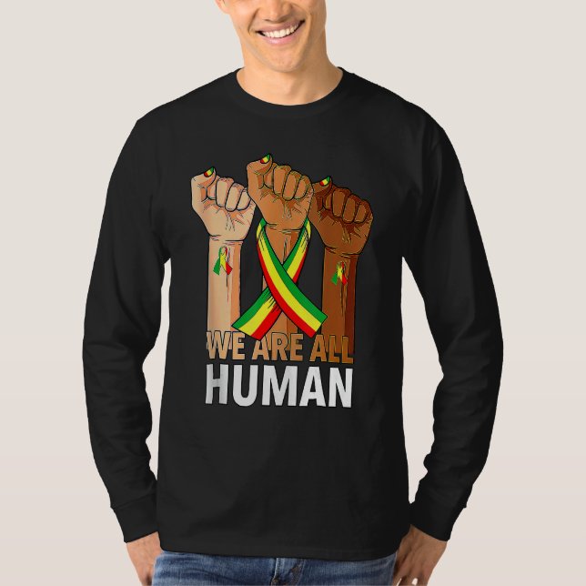 Camiseta Inspiring Black Leaders Power Fist Hand Black Hist (Frente)