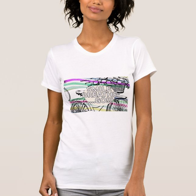 Camiseta inspiring shirt bike themed shirt love, adventure (Frente)