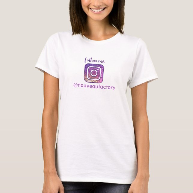 Camiseta Instagram segue-me t-shirt (Frente)