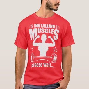 Camiseta Instalação de músculos Bodybuilder Gym Malhação 12