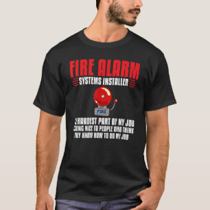 Camiseta Instalação do alarme de incêndio Instalação do téc
