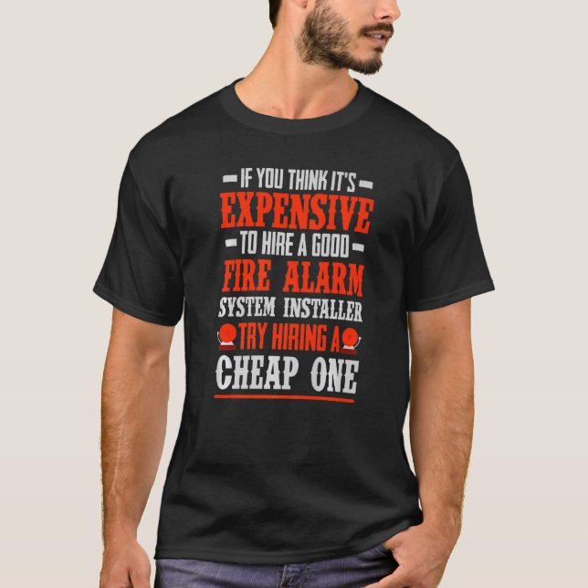 Camiseta Instalação do alarme de incêndio Instalação do téc (Frente)