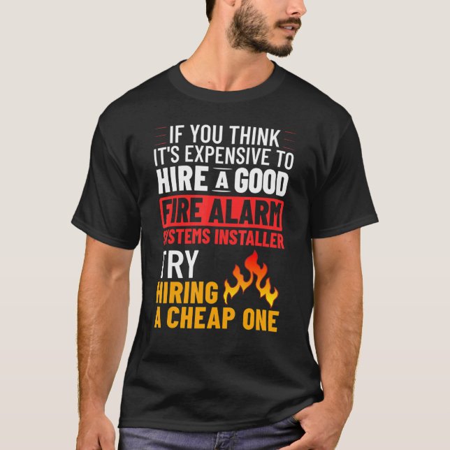 Camiseta Instalação do alarme de incêndio Instalação do téc (Frente)