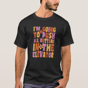 Camiseta Instalação mecânica do inspetor do elevador do bot