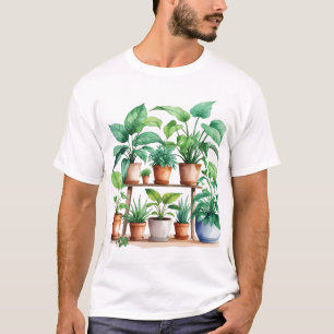 Camiseta Instalações domésticas - Lush Green Indoor Plant