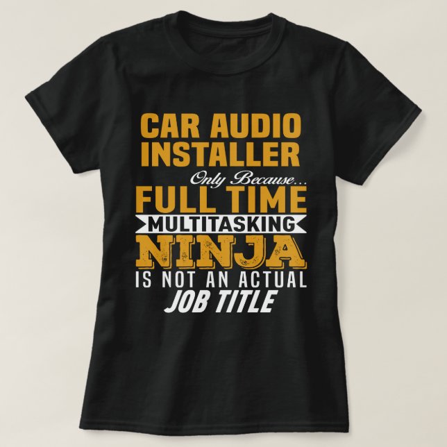 Camiseta Instalador de áudio de carro (Frente do Design)