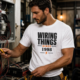 Camiseta Instalando Fiações Desde 1998 Eletricista